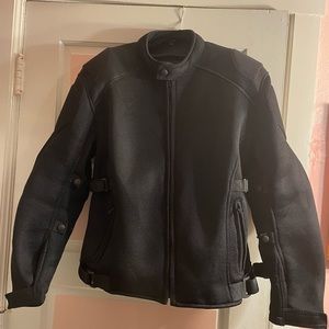 Himalaya Motorbike, black scotchlite, 3M padded, jacket. size M w/ zippers snaps